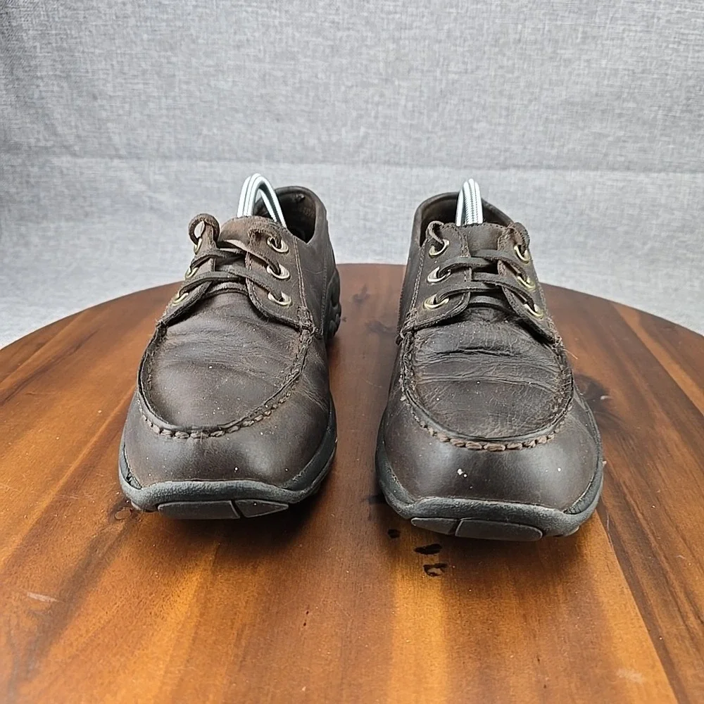 Merrell Jungle Sport Chocolate Brown Leather Boat Shoes Mens 9.5 Womens 11 99301